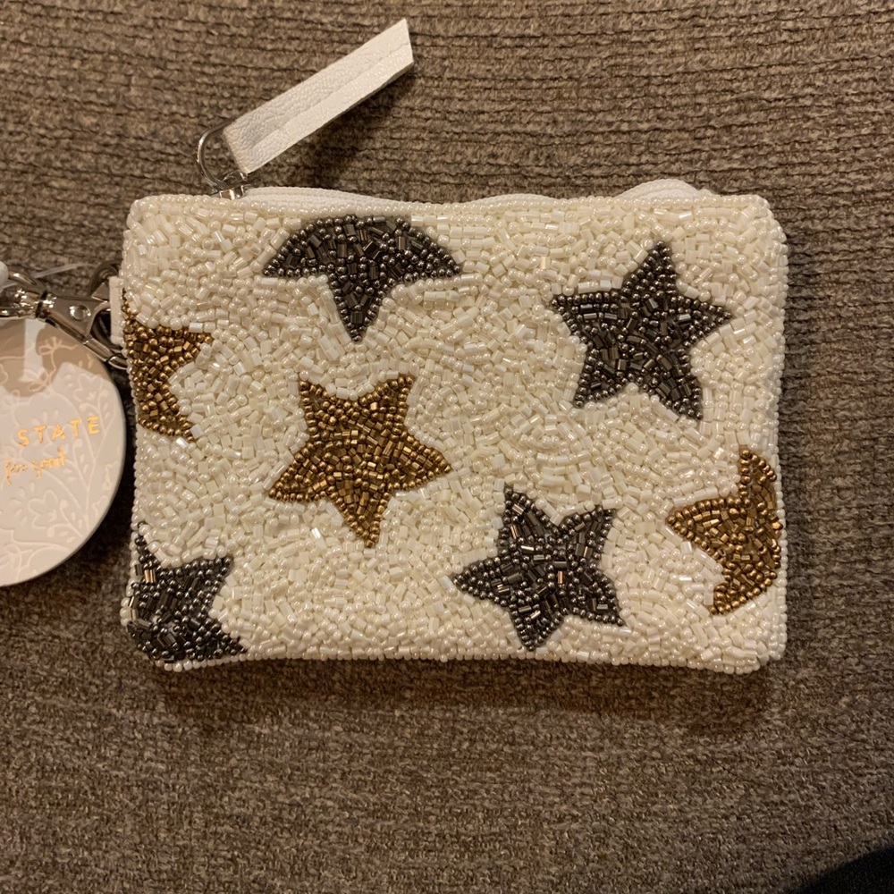 NEW WITH TAGS….Altar’d State Beaded Wristlet/Coin Purse